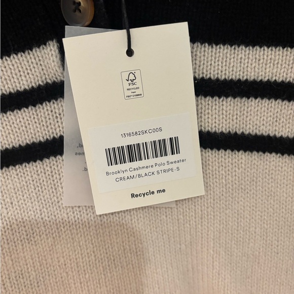 Reformation Brooklyn Cashmere Polo Sweater - Picture 6 of 6